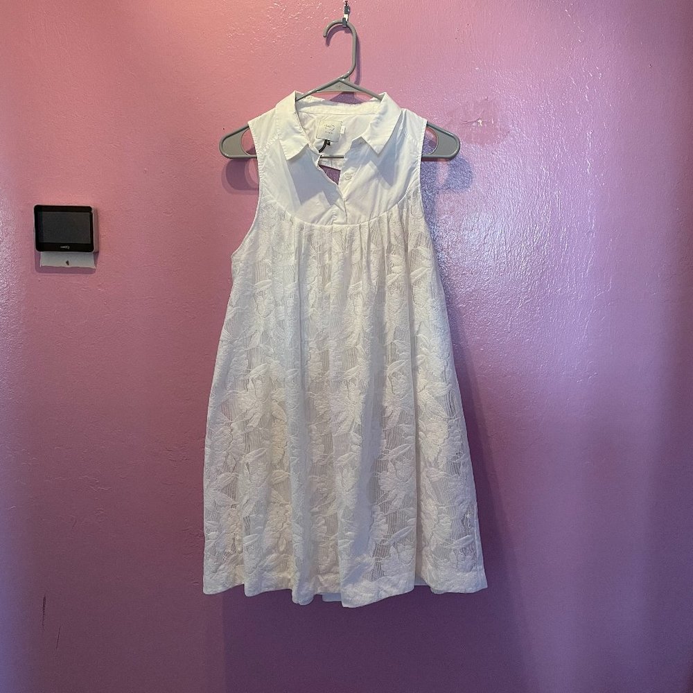 White baby doll lace dress